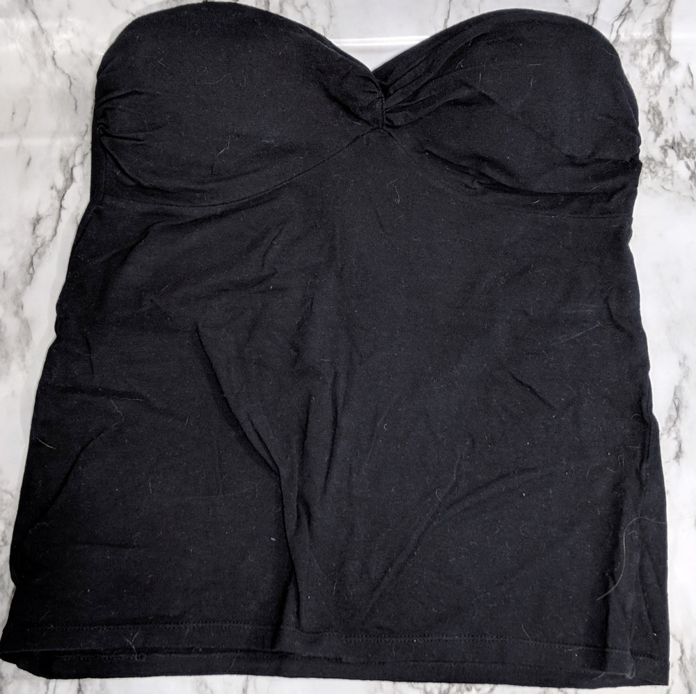 Heart Sharped Black Tube Top